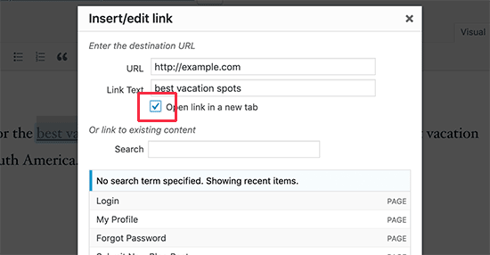 New Window to Open All External Links